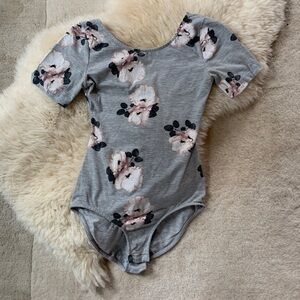 H&M DIVIDED Floral Bodysuit Onesie S